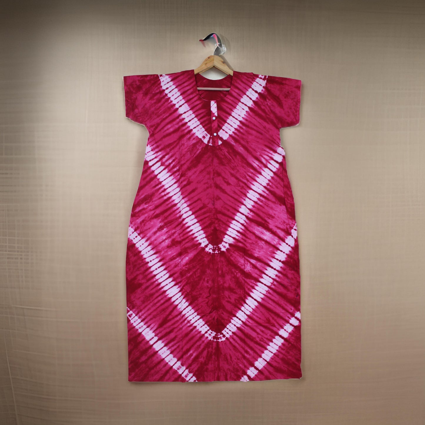 Tie-Dye Cotton Night Dress – Handcrafted Comfort with Traditional Charm