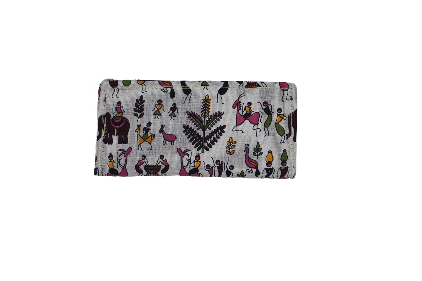 Handcrafted Warli Print Cotton Clutch