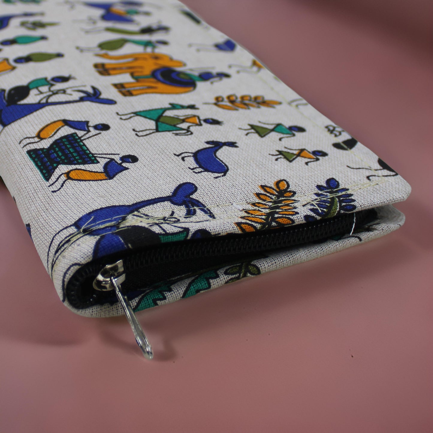 Handcrafted Warli Print Cotton Clutch