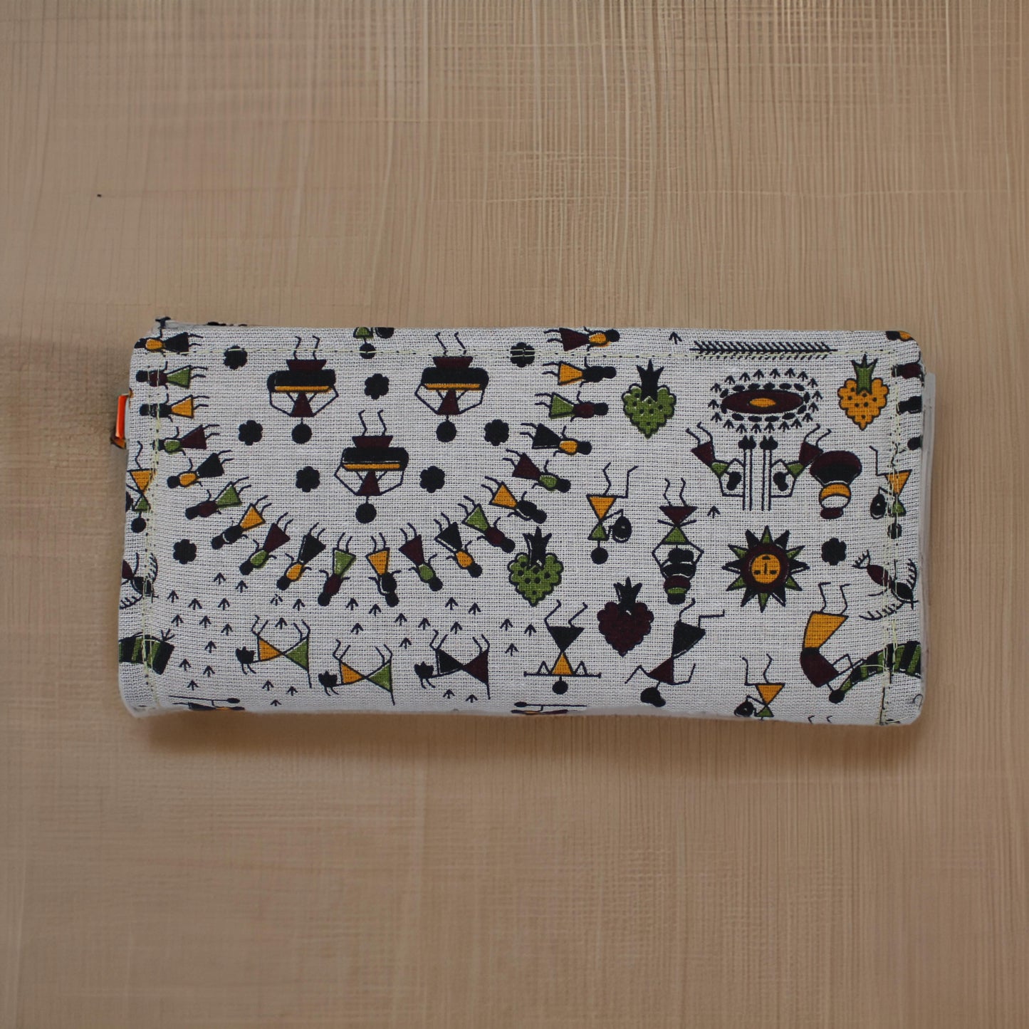 Handcrafted Warli Print Cotton Clutch