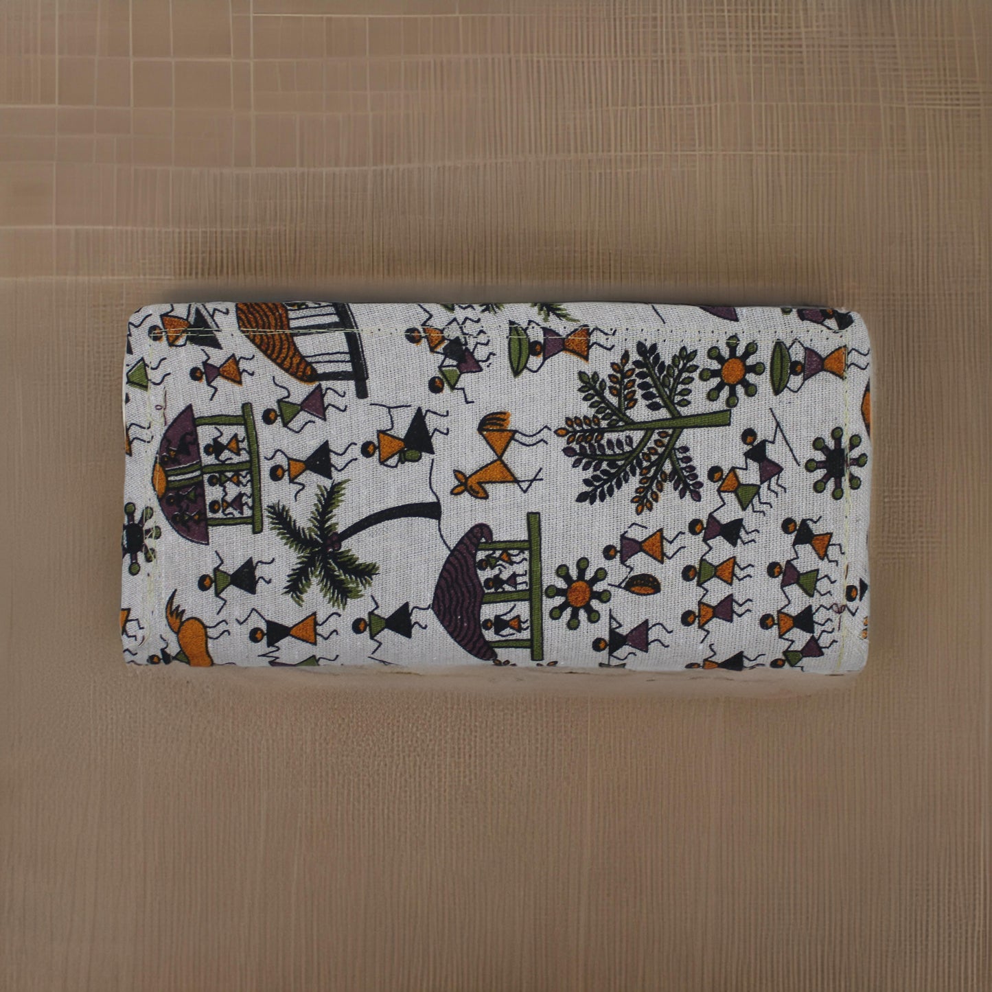 Handcrafted Warli Print Cotton Clutch