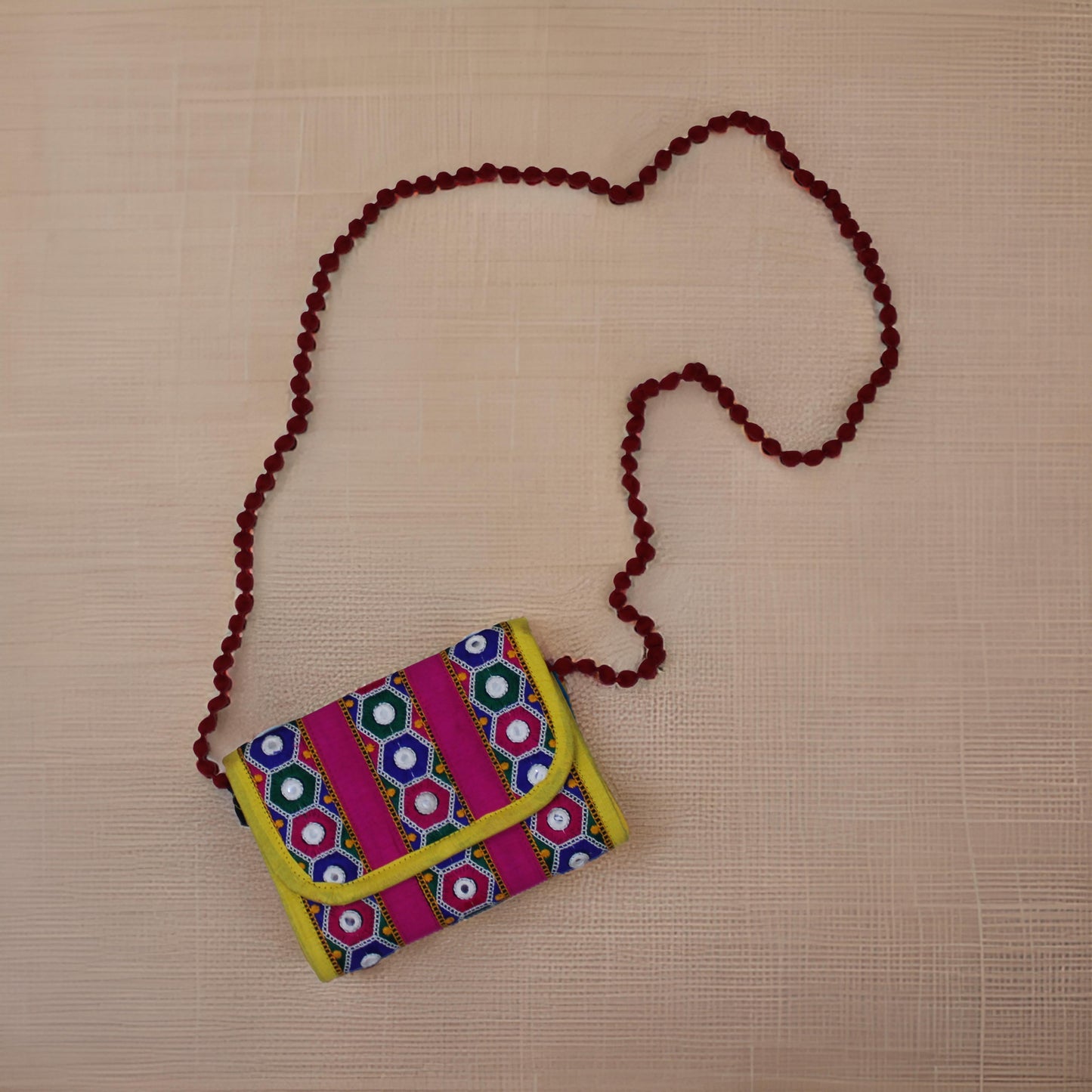 Handcrafted Embroidered Cotton Sling Bag