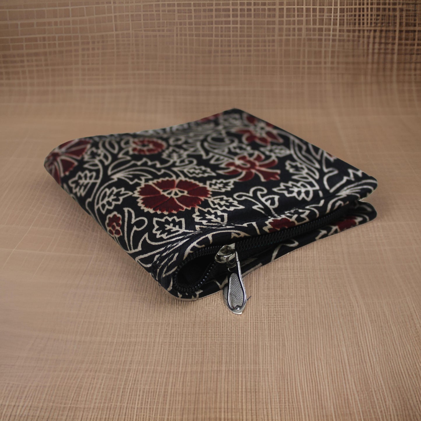 Handcrafted Ajrakh Print Mashru Clutch