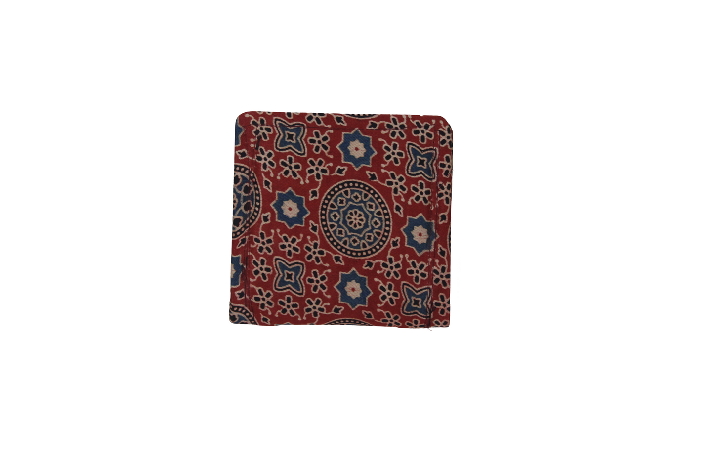 Handcrafted Ajrakh Print Mashru Clutch
