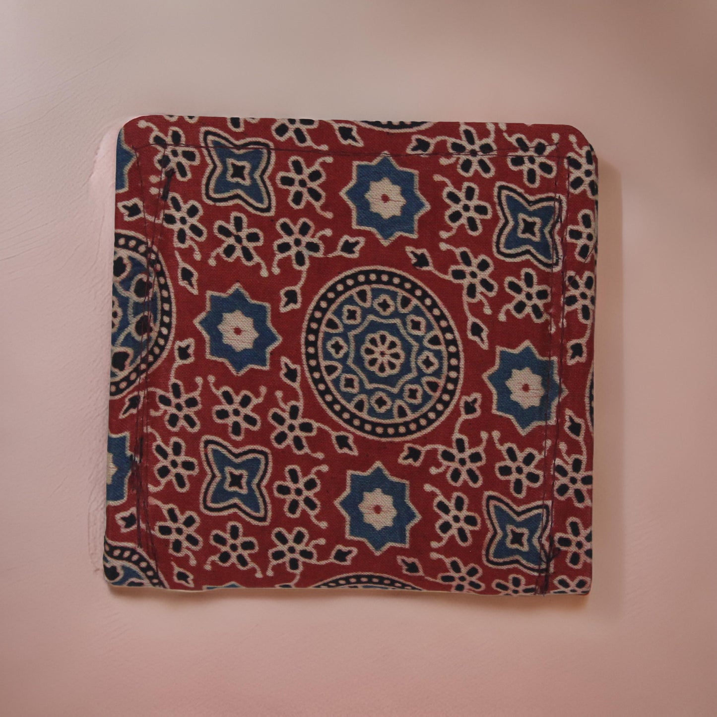 Handcrafted Ajrakh Print Mashru Clutch