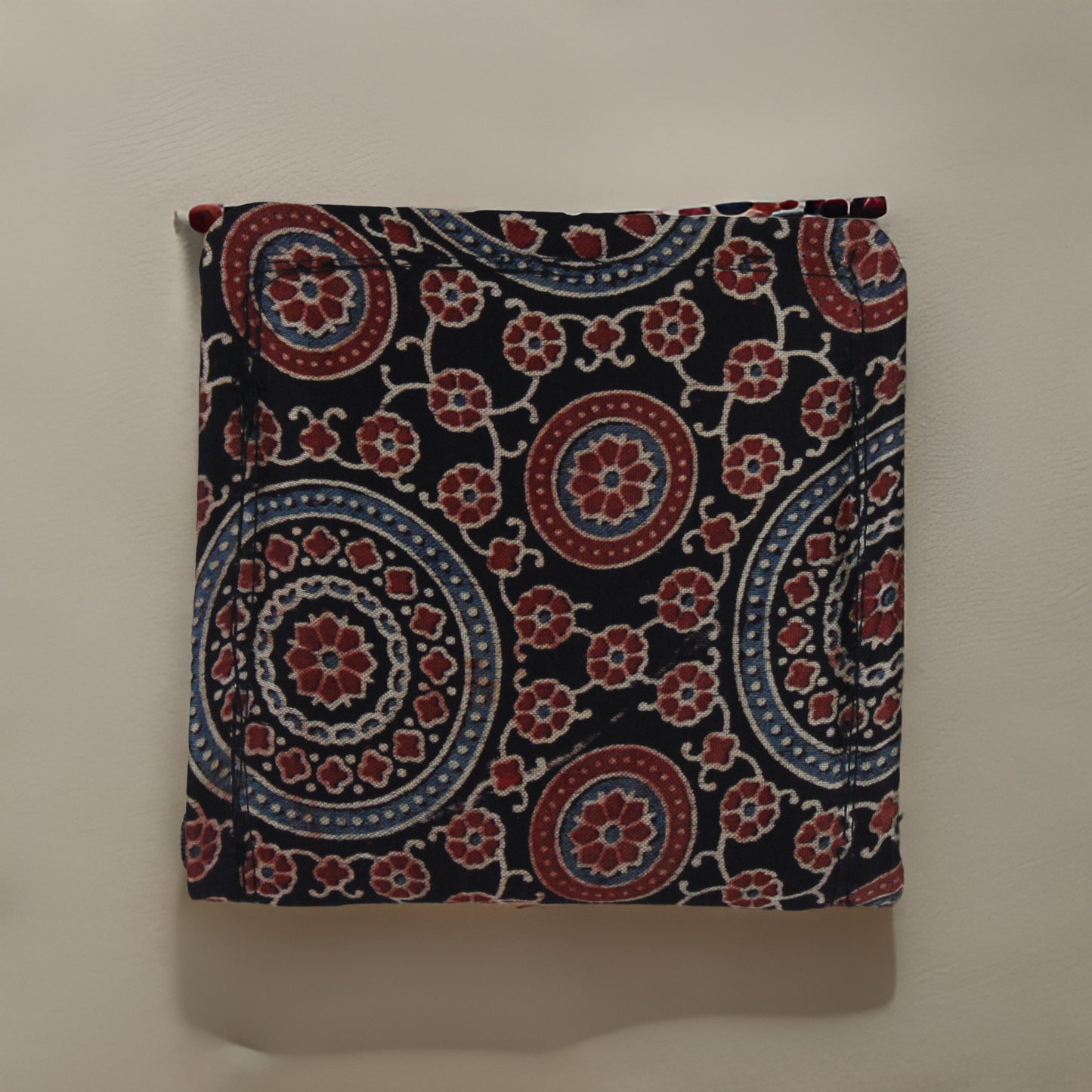 Handcrafted Ajrakh Print Mashru Clutch
