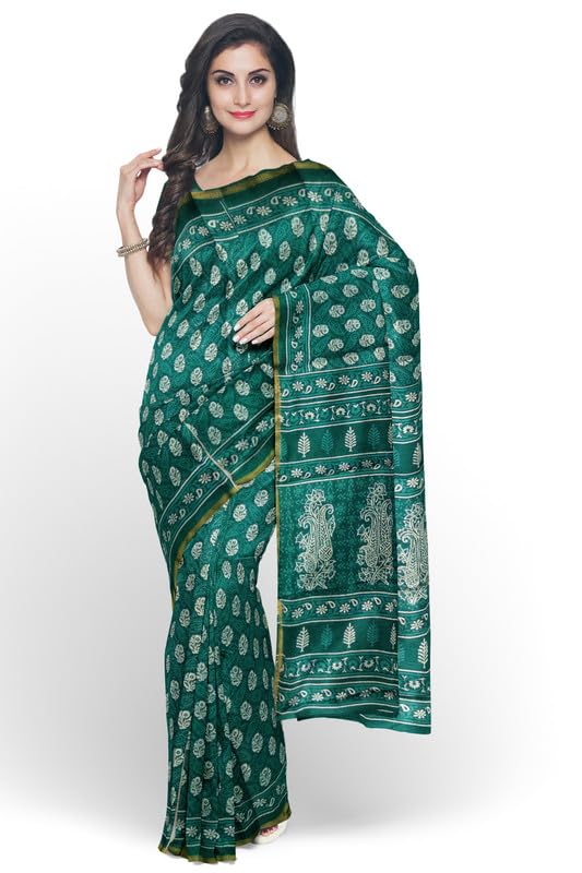 Bandhani Gaji Silk Saree With Unstitched Blouse Piece