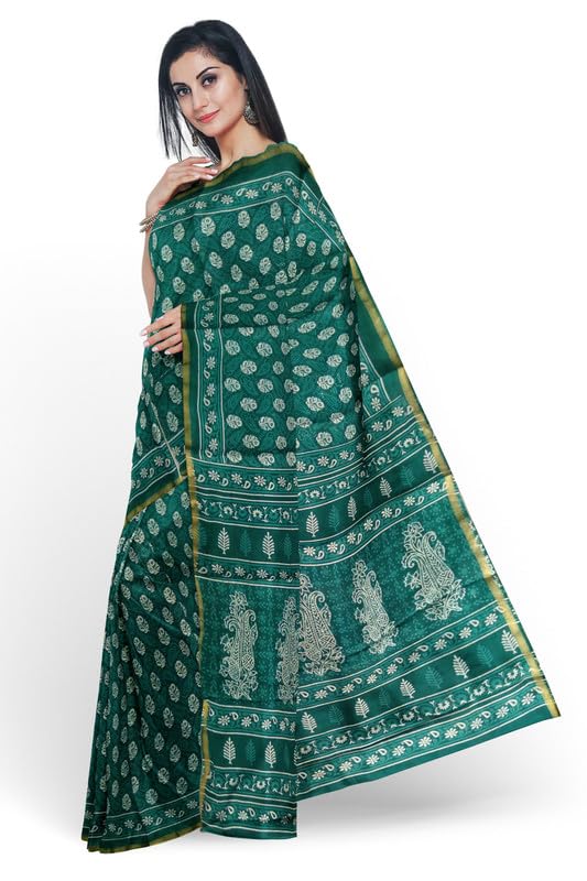 Bandhani Gaji Silk Saree With Unstitched Blouse Piece