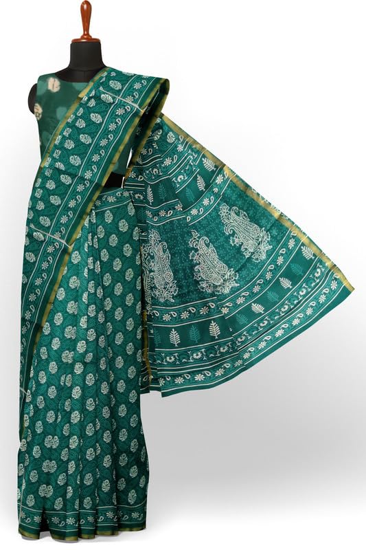 Bandhani Gaji Silk Saree With Unstitched Blouse Piece