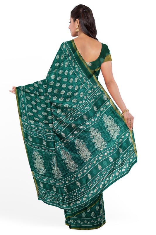 Bandhani Gaji Silk Saree With Unstitched Blouse Piece