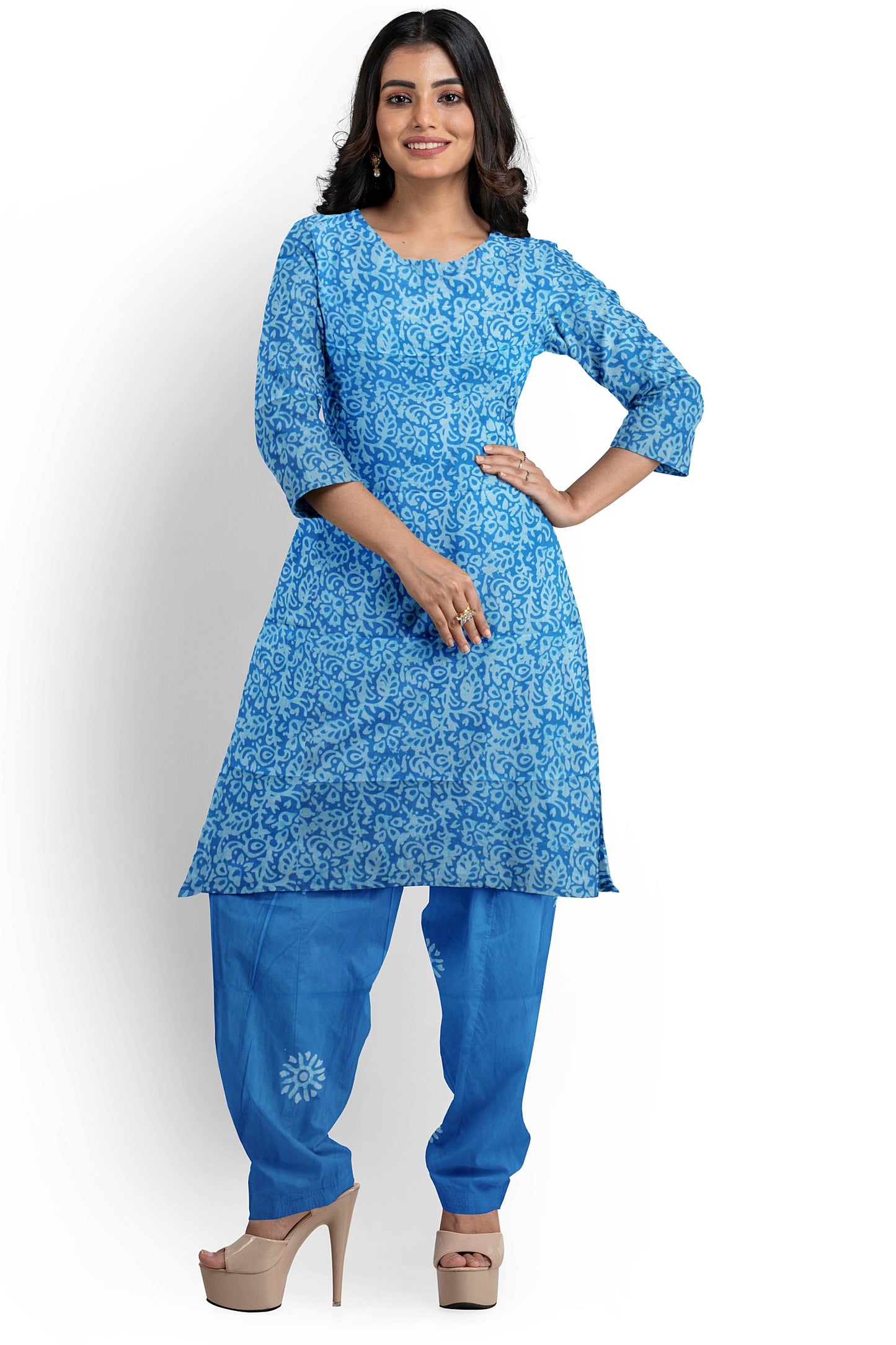 Cotton Bandhani Dress Material | Cotton Suit Set| 3PC Suitset | Salwar Suit Material | Unstitched