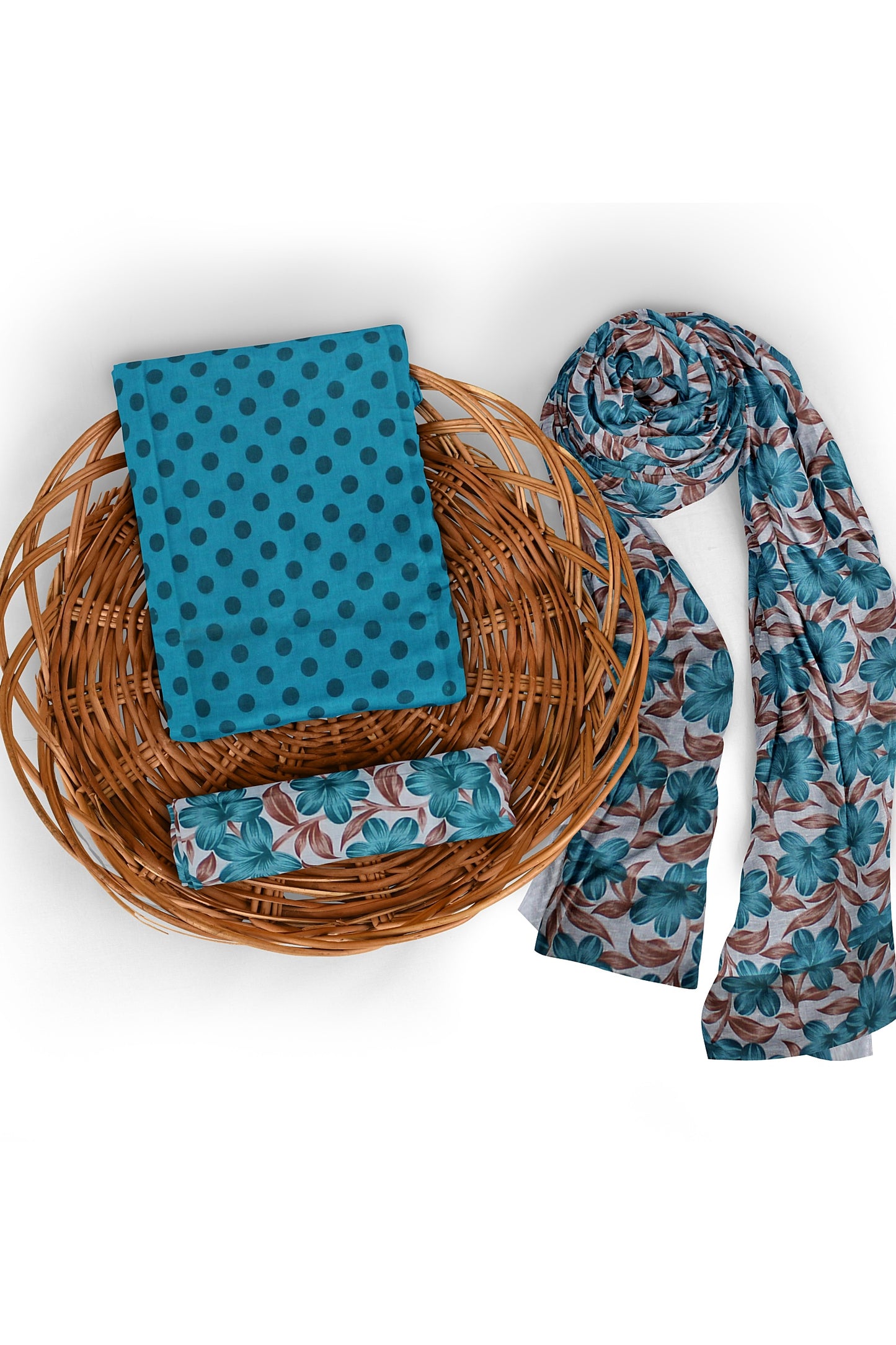 Cotton Block Print Dress Material | Cotton Suit Set| 3PC Suitset | Salwar Suit Material | Unstitched