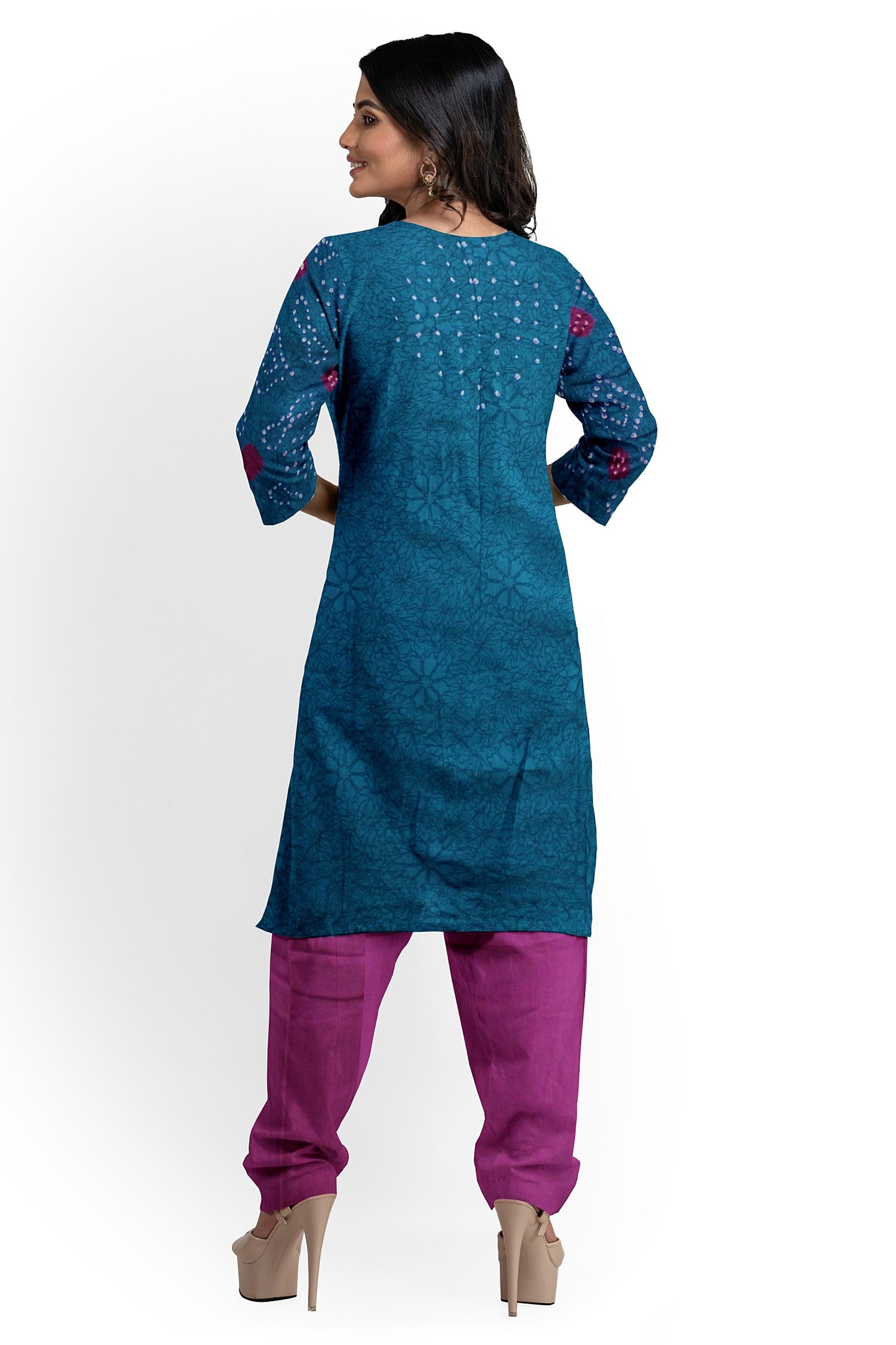 Cotton Bandhani Dress Material | Cotton Suit Set| 3PC Suitset | Salwar Suit Material | Unstitched