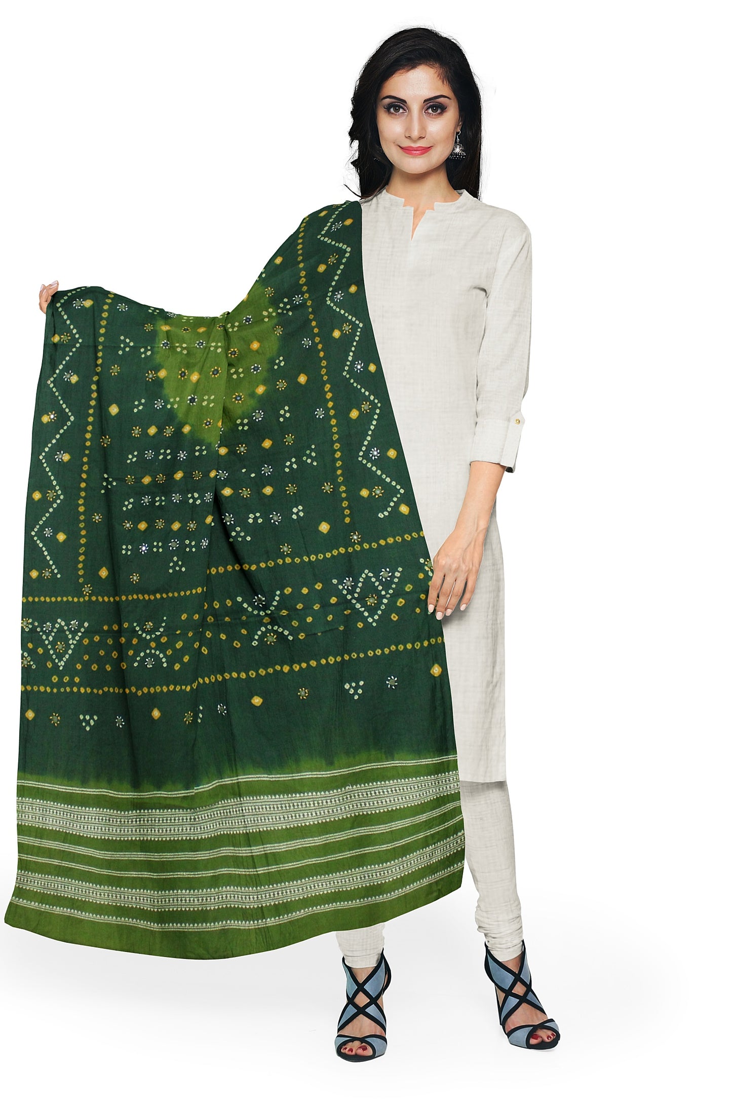 Women's Bandhani Wool Shawl - Traditional, Soft & Warm Winter Wrap