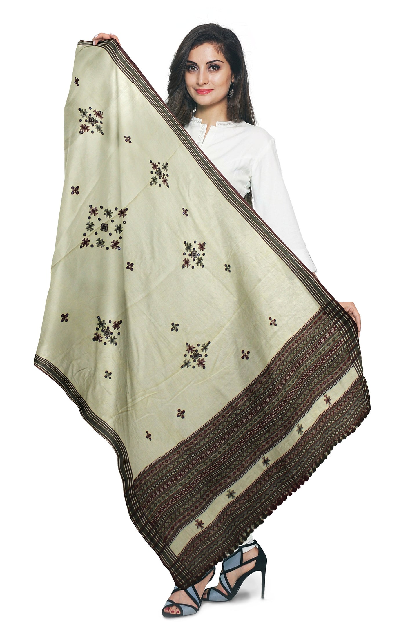Women's Wool Shawl - Traditional, Soft & Warm Winter Wrap