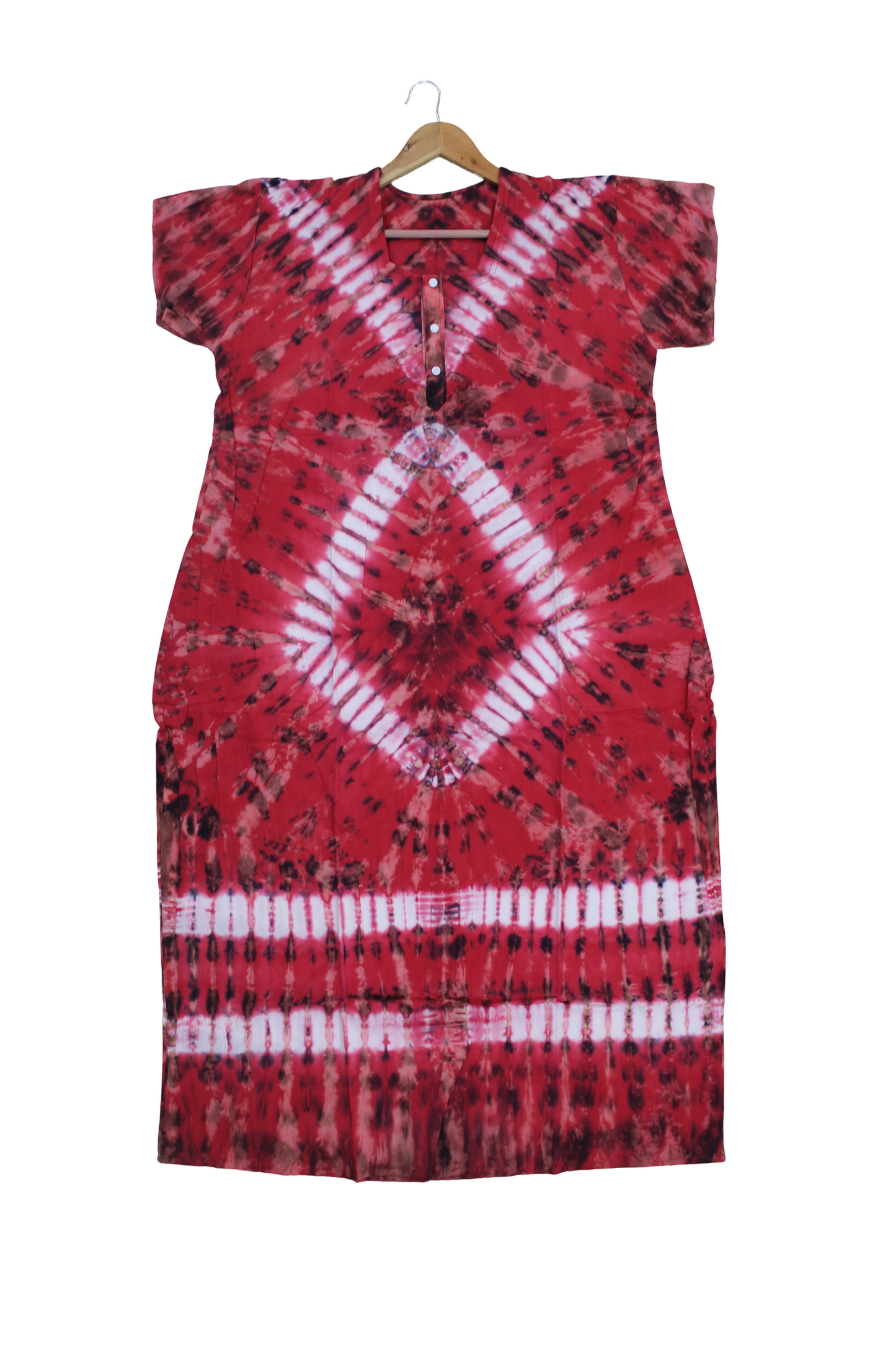 Tie-Dye Cotton Night Dress – Handcrafted Comfort with Traditional Charm