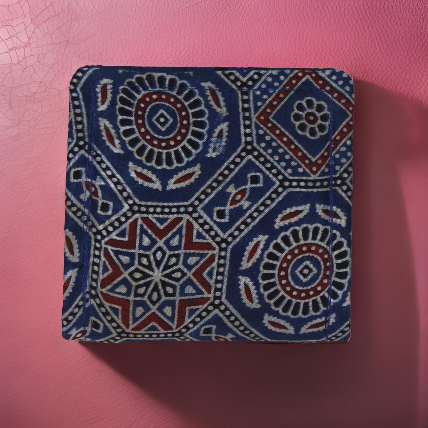 Handcrafted Ajrakh Print Mashru Clutch