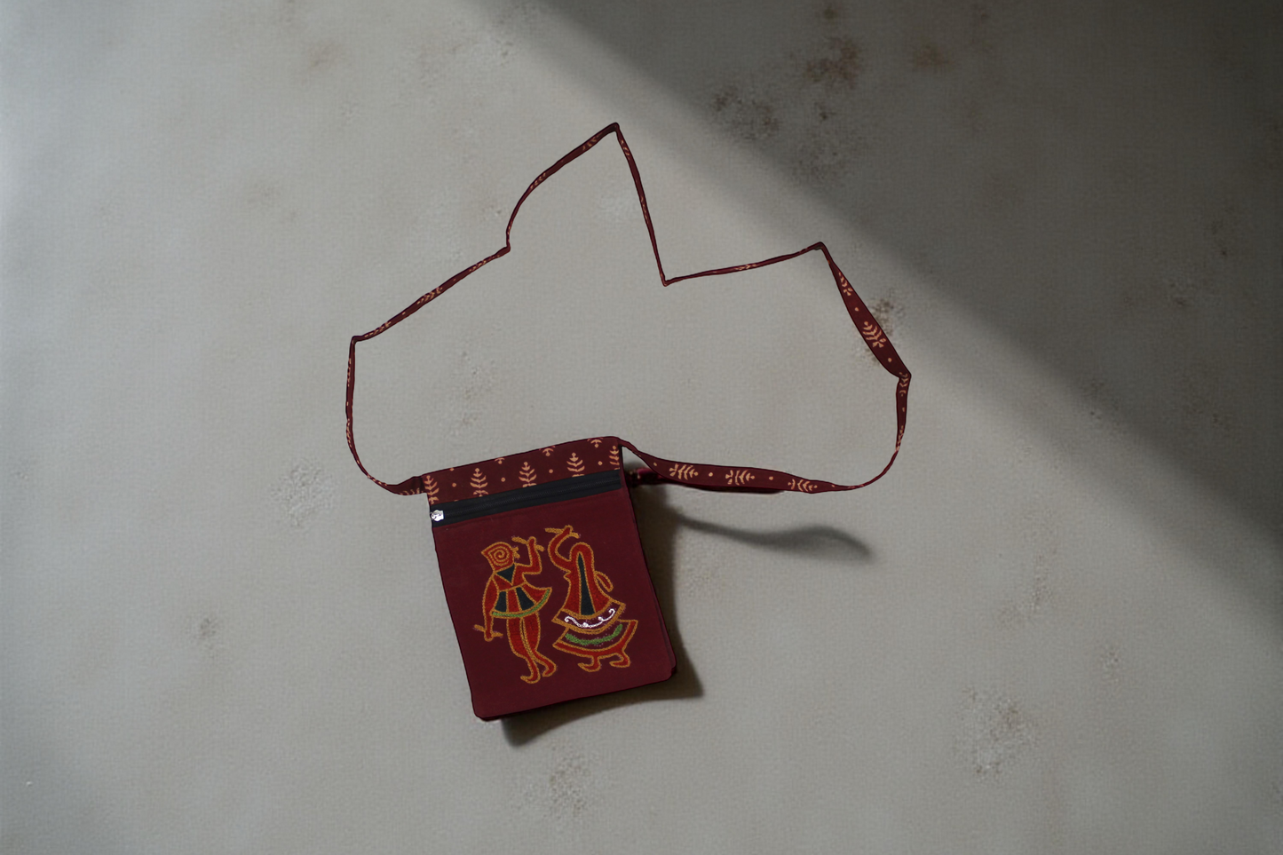 Handcrafted Embroidered Ethnic Crossbody Sling Bag/Mobile Pouch