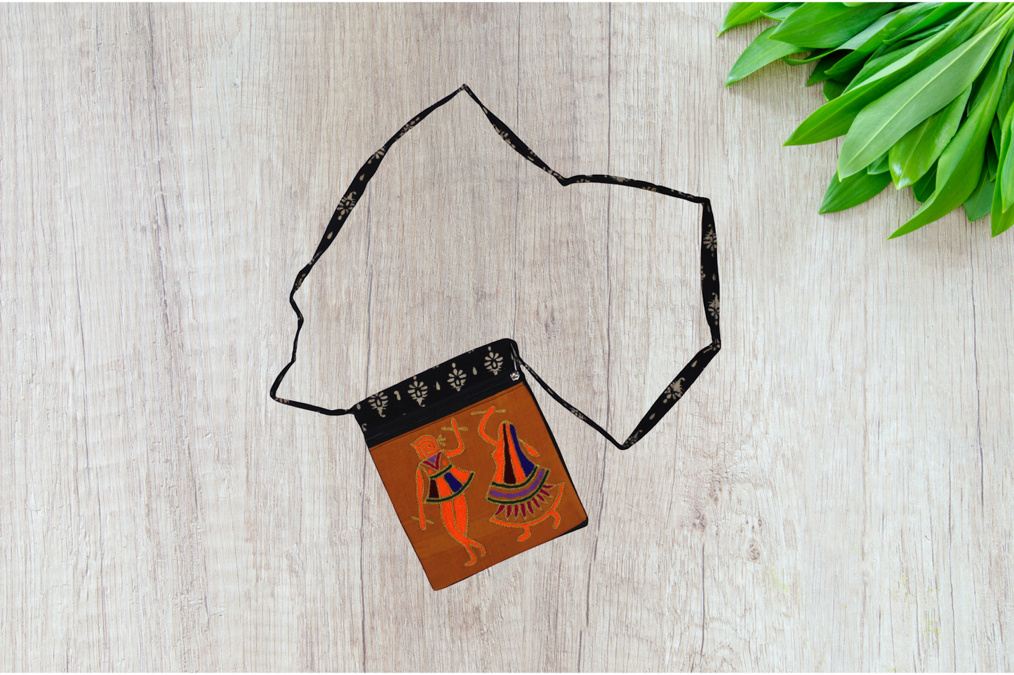 Handcrafted Embroidered Ethnic Crossbody Sling Bag/Mobile Pouch