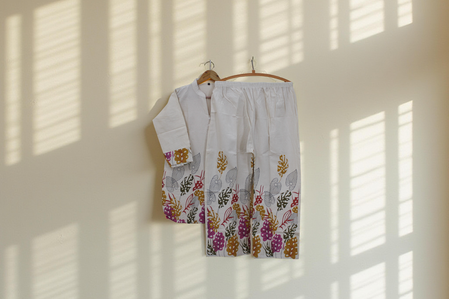 Elegant Cream Floral Co-Ord Set
