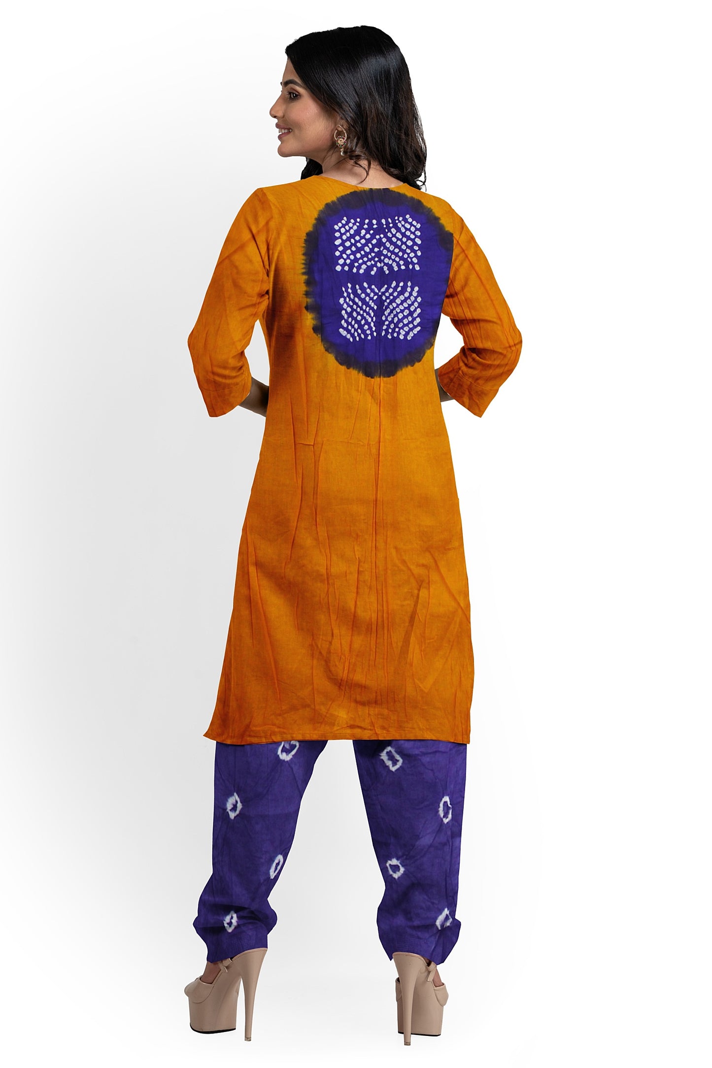 Cotton Bandhani Dress Material | Cotton Suit Set| 3PC Suitset | Salwar Suit Material | Unstitched
