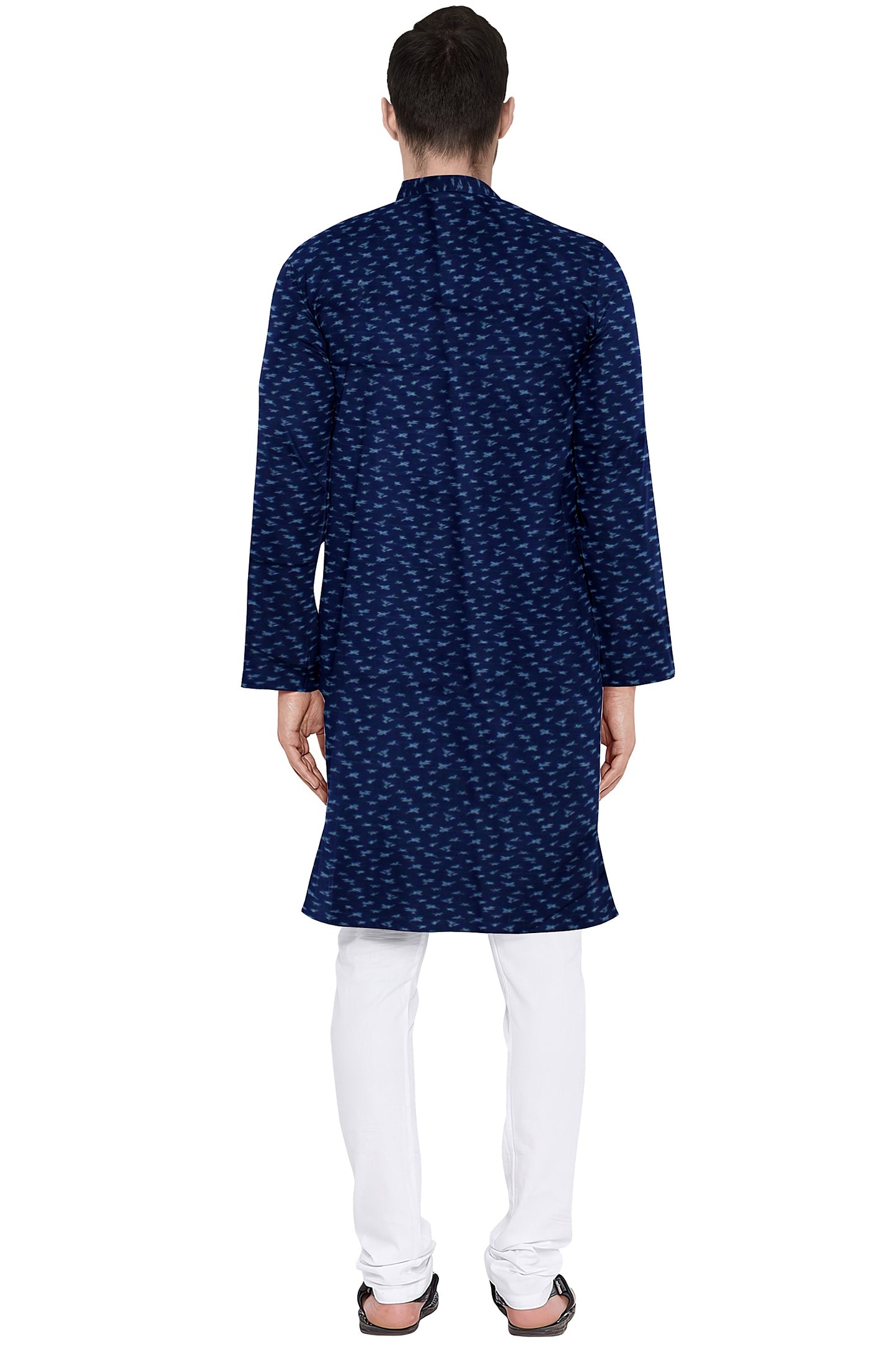 Men's Printed Cotton Long Kurta