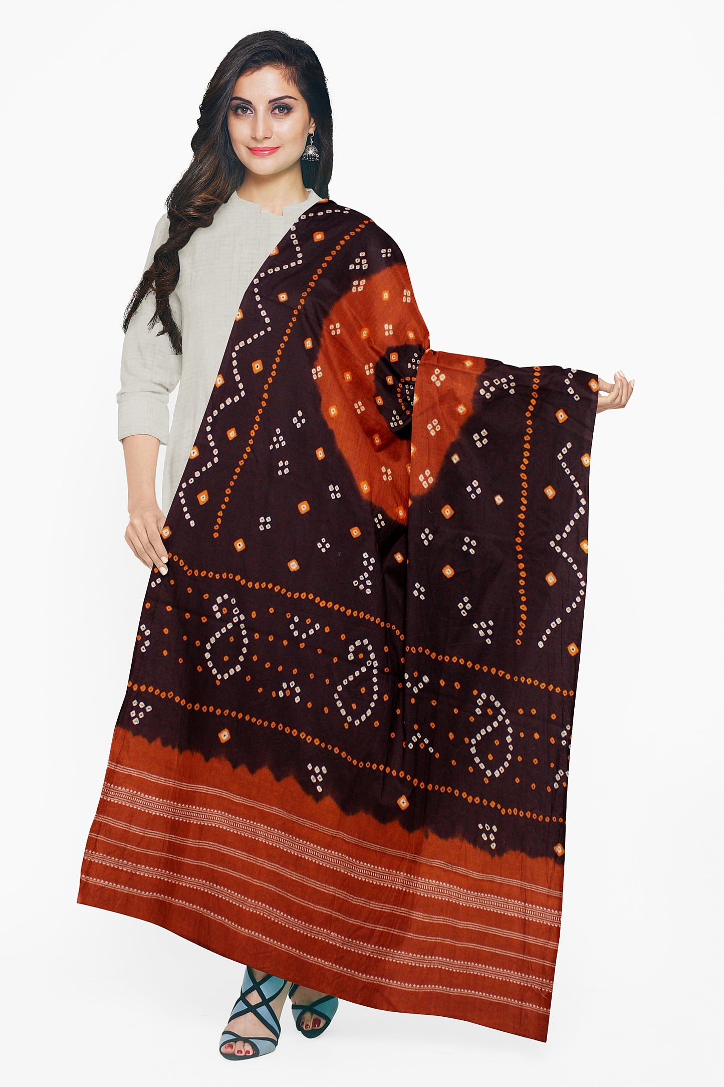 Women's Bandhani Wool Shawl - Traditional, Soft & Warm Winter Wrap
