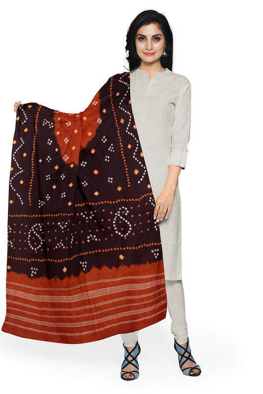 Women's Bandhani Wool Shawl - Traditional, Soft & Warm Winter Wrap