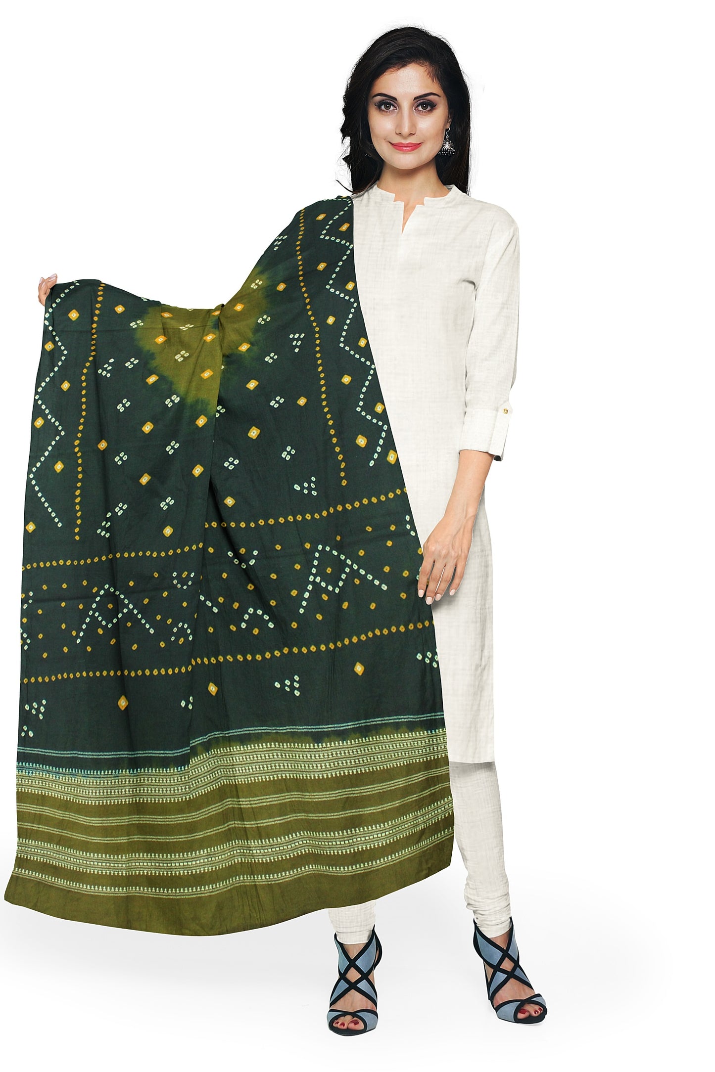 Women's Bandhani Wool Shawl - Traditional, Soft & Warm Winter Wrap