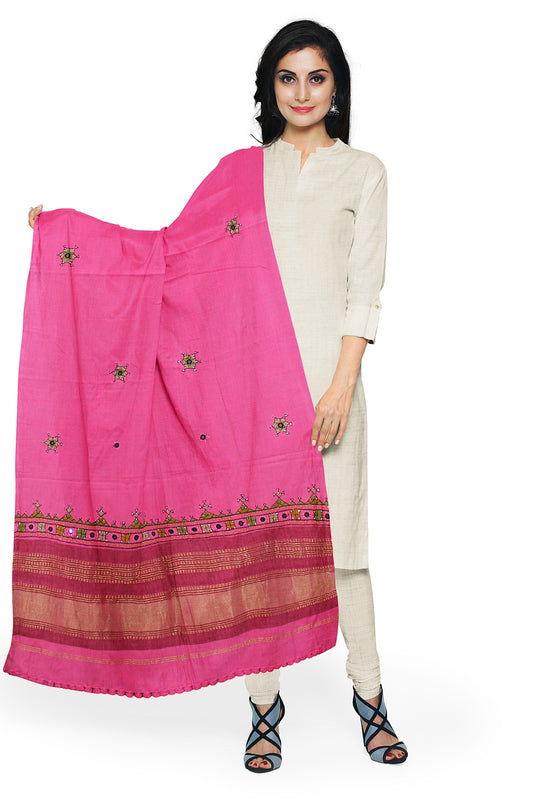 Graceful Hand-Embroidered Woolen Shawl