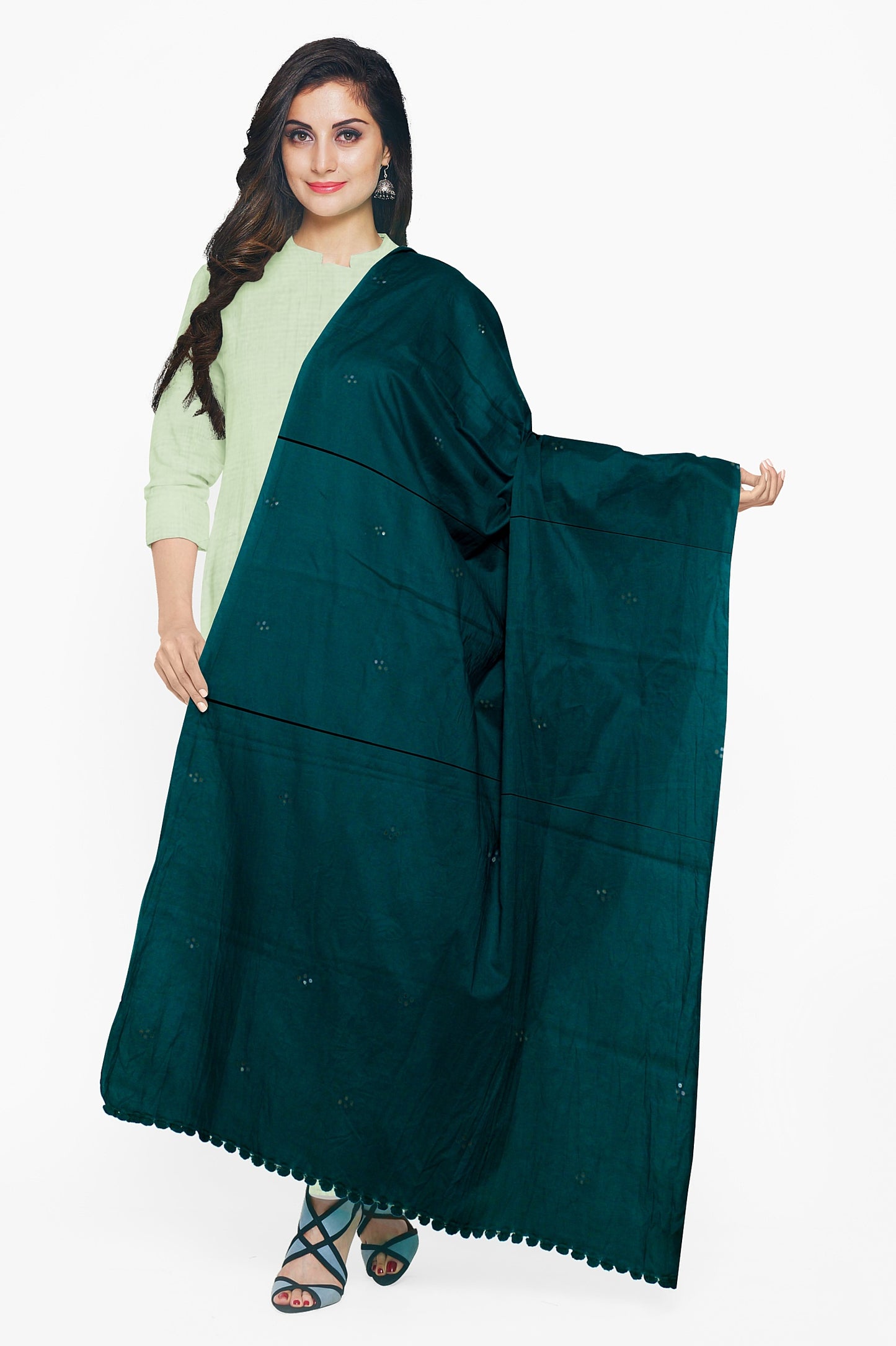 Women's Pure Wool Shawl - Traditional, Soft & Warm Winter Wrap