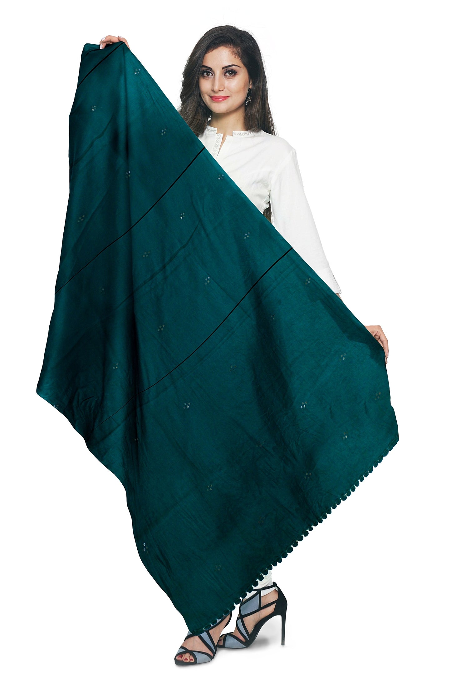 Women's Pure Wool Shawl - Traditional, Soft & Warm Winter Wrap