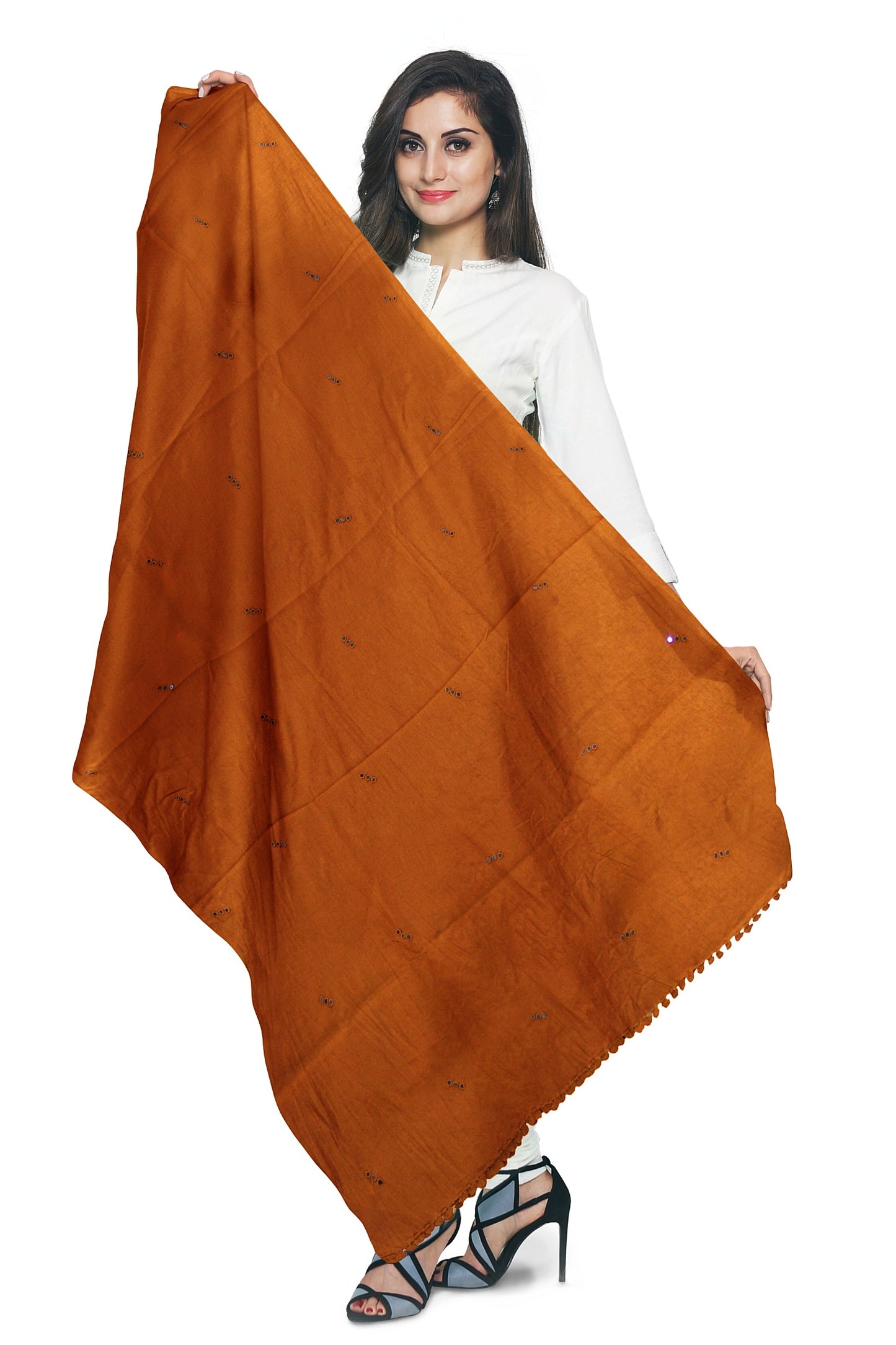 Women's Pure Wool Shawl - Traditional, Soft & Warm Winter Wrap