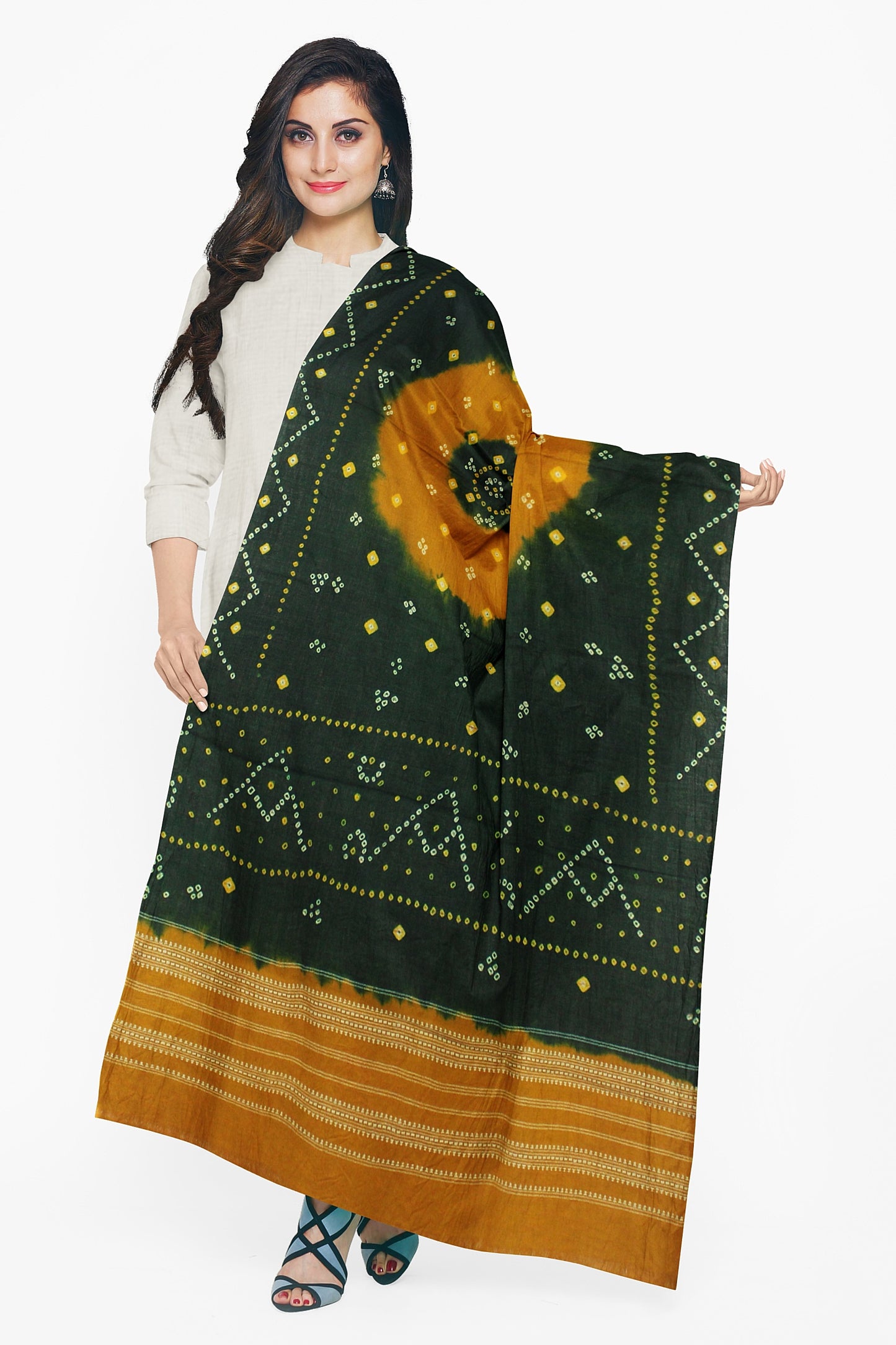 Women's Bandhani Wool Shawl - Traditional, Soft & Warm Winter Wrap