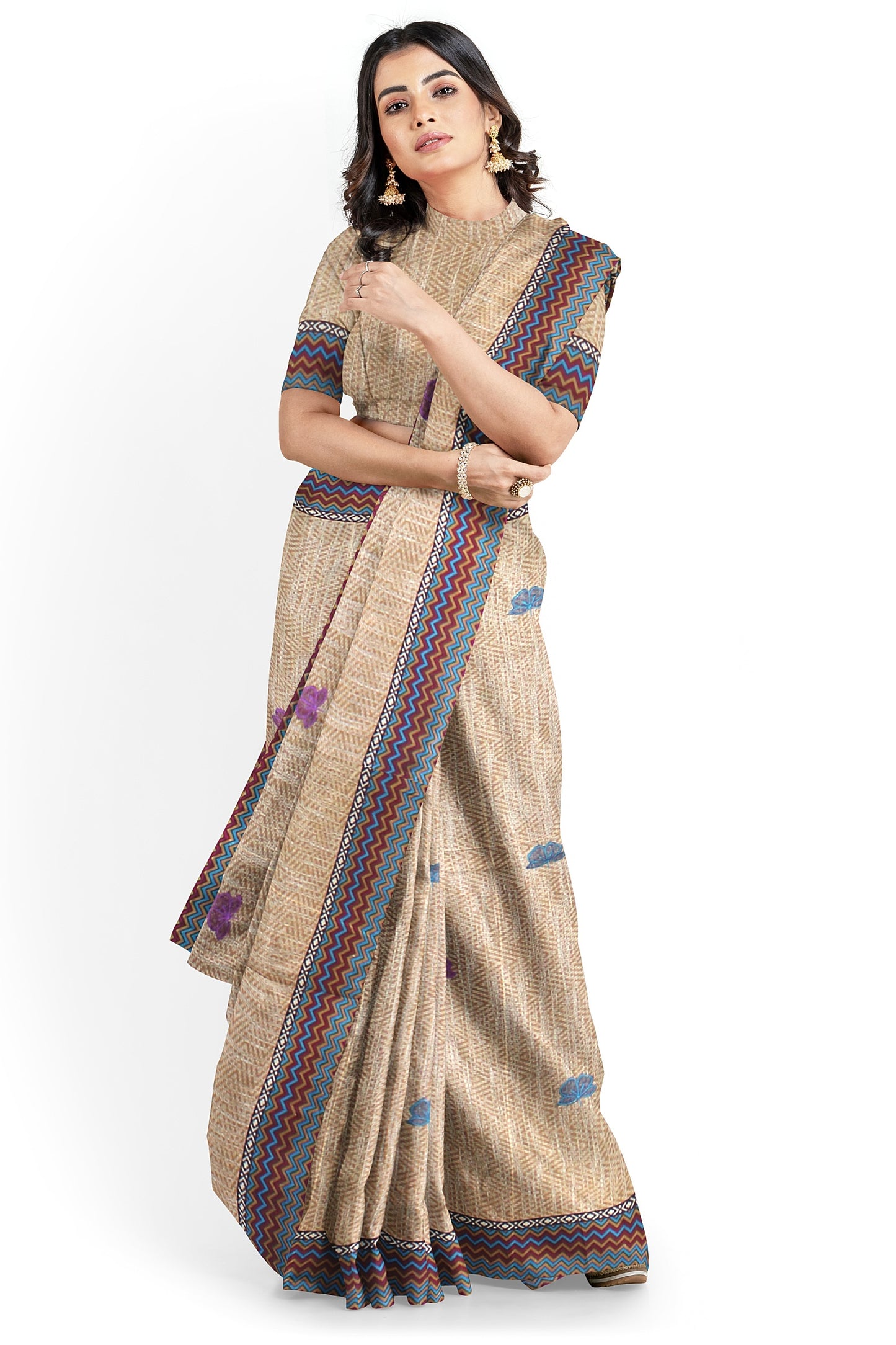 Elegant Women's Cotton Printed Saree