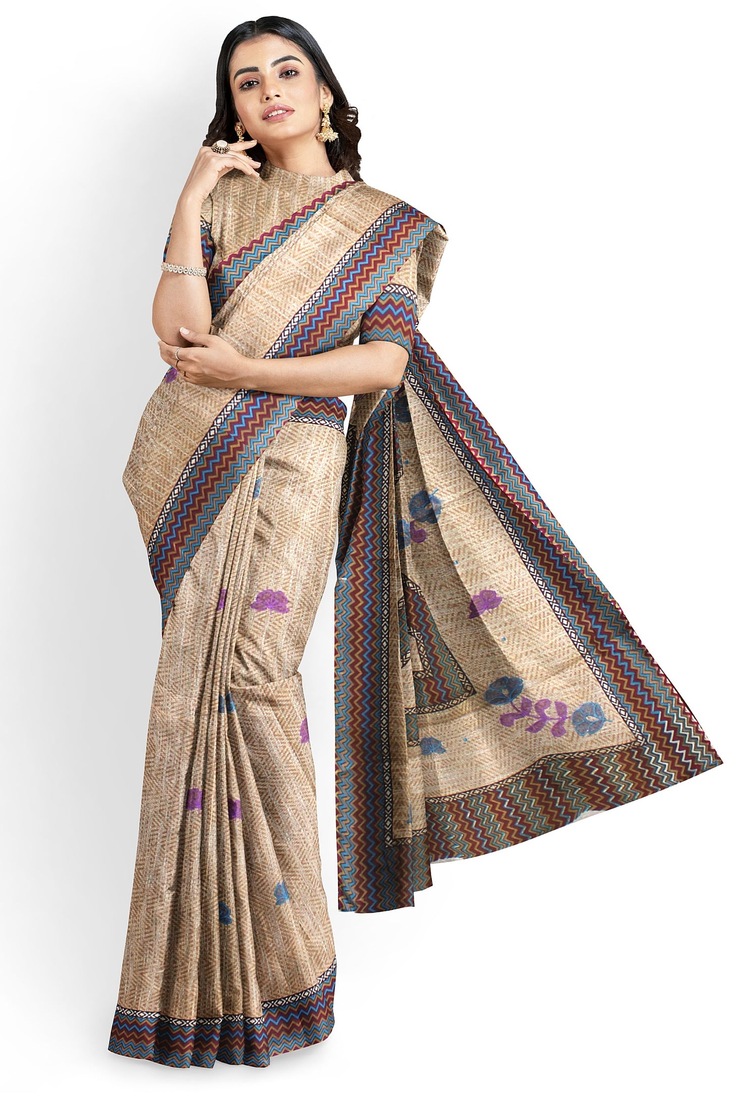 Elegant Women's Cotton Printed Saree