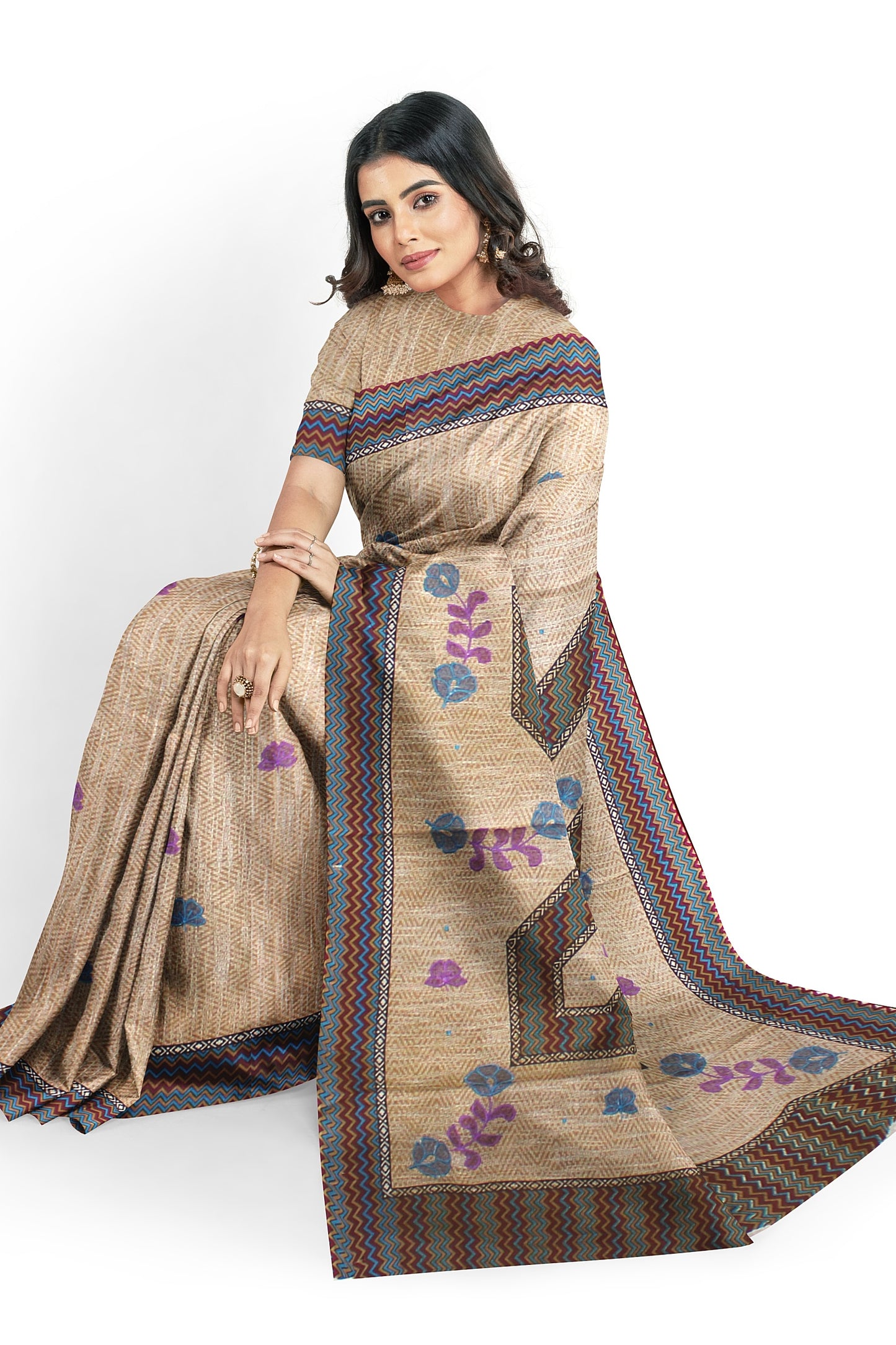 Elegant Women's Cotton Printed Saree