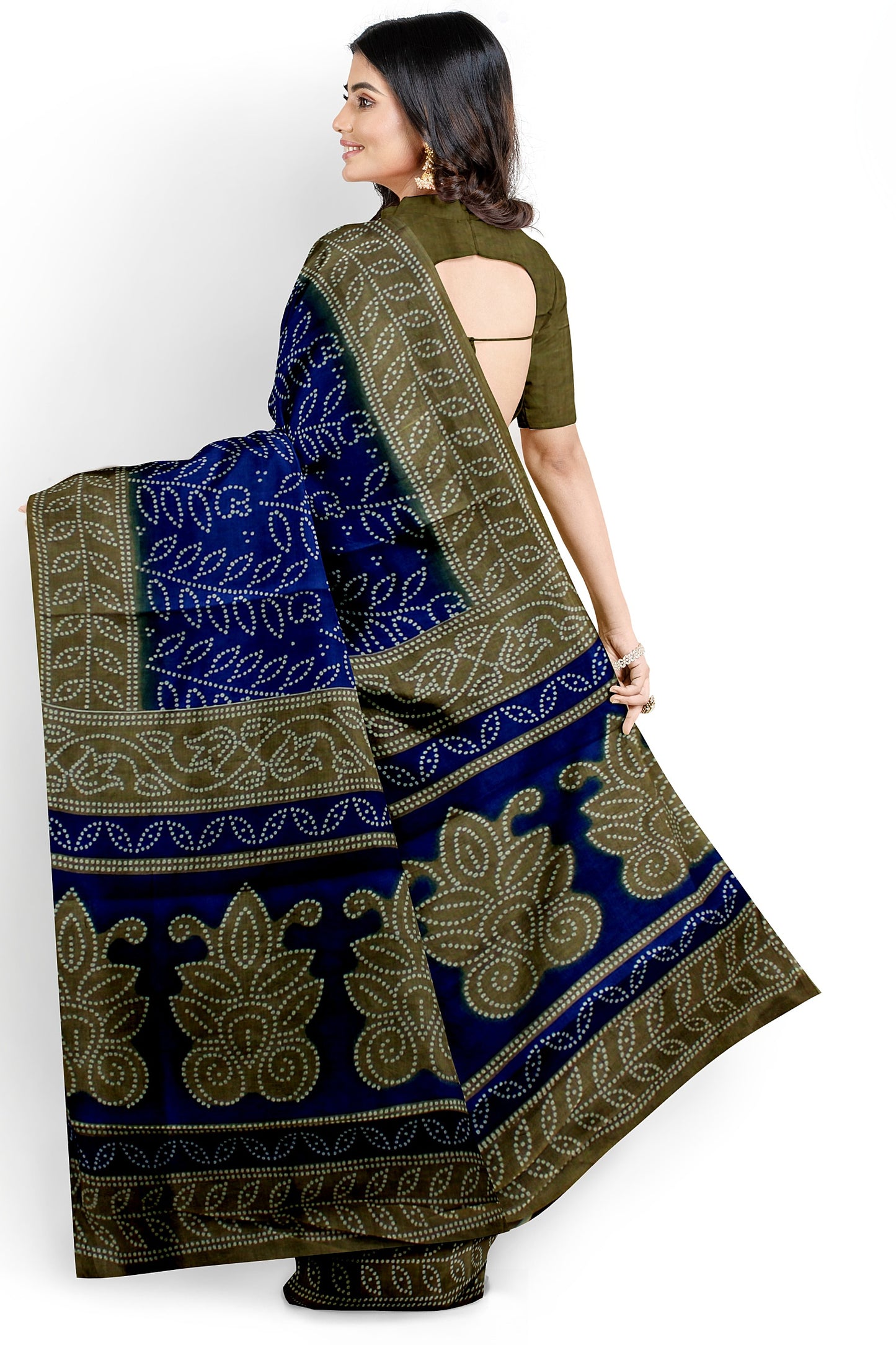 Cotton Printed Saree With Unstitched Blouse Piece