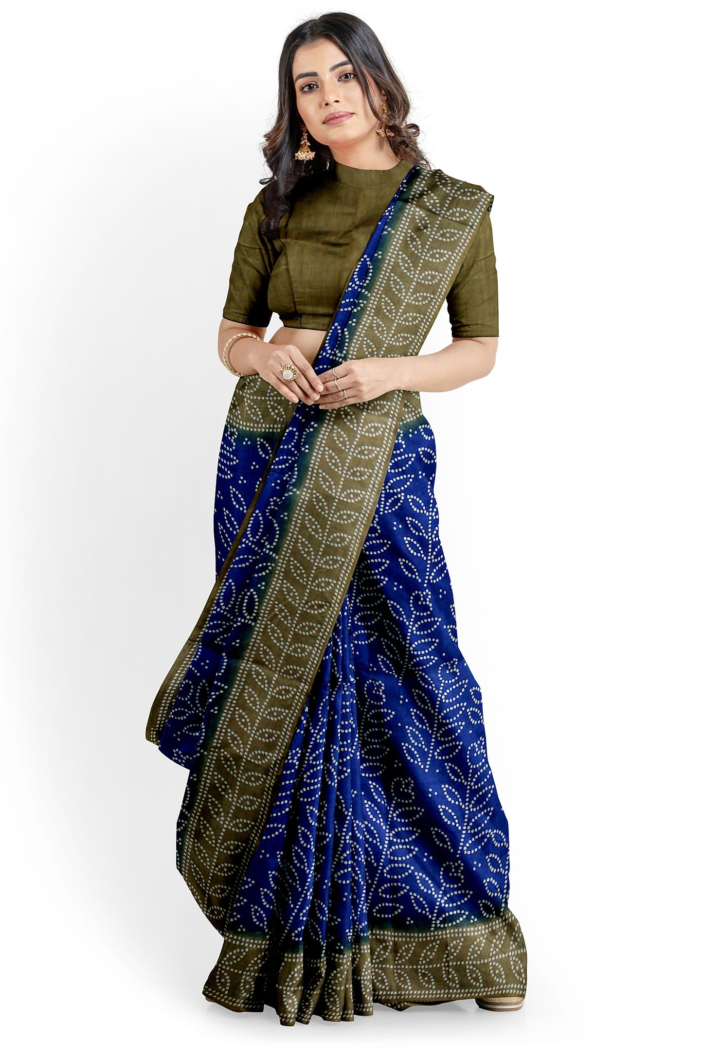Cotton Printed Saree With Unstitched Blouse Piece