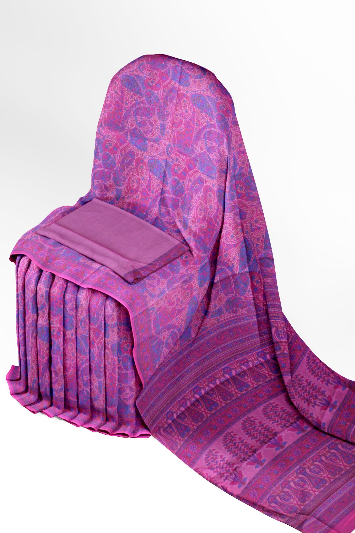Cotton Printed Saree with Traditional Motifs