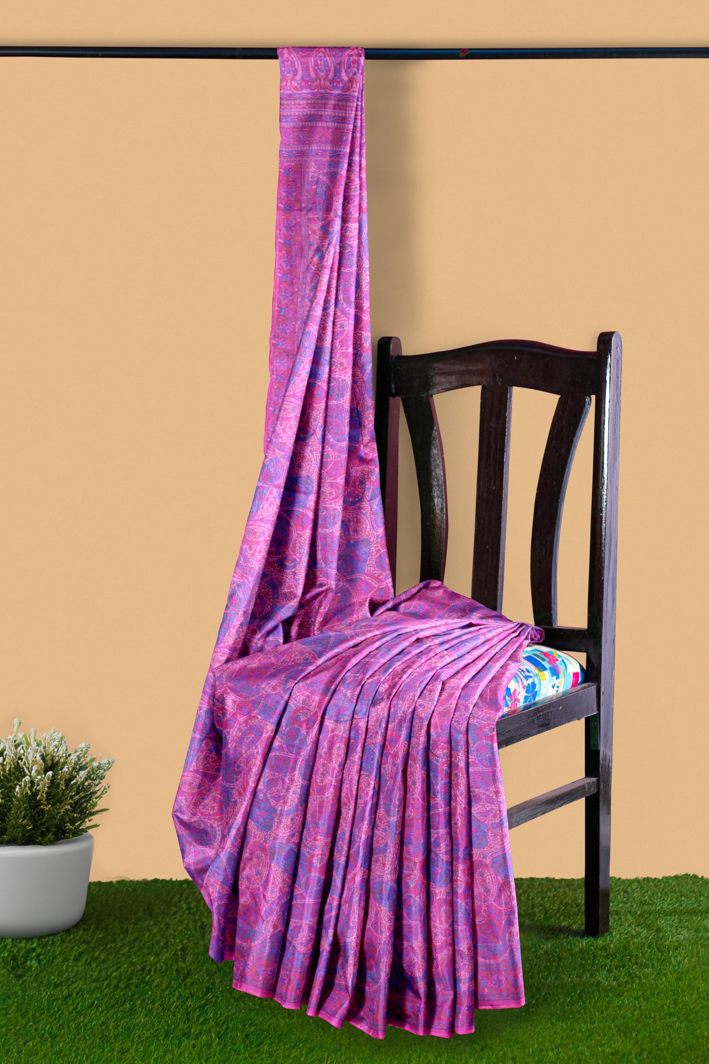 Cotton Printed Saree with Traditional Motifs
