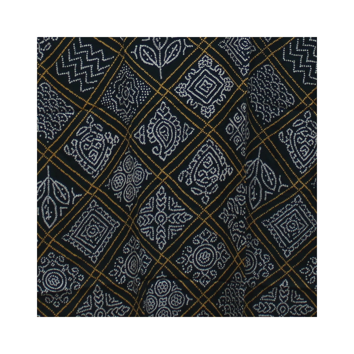 Bandhani Print Kurta with Embroidered Yoke