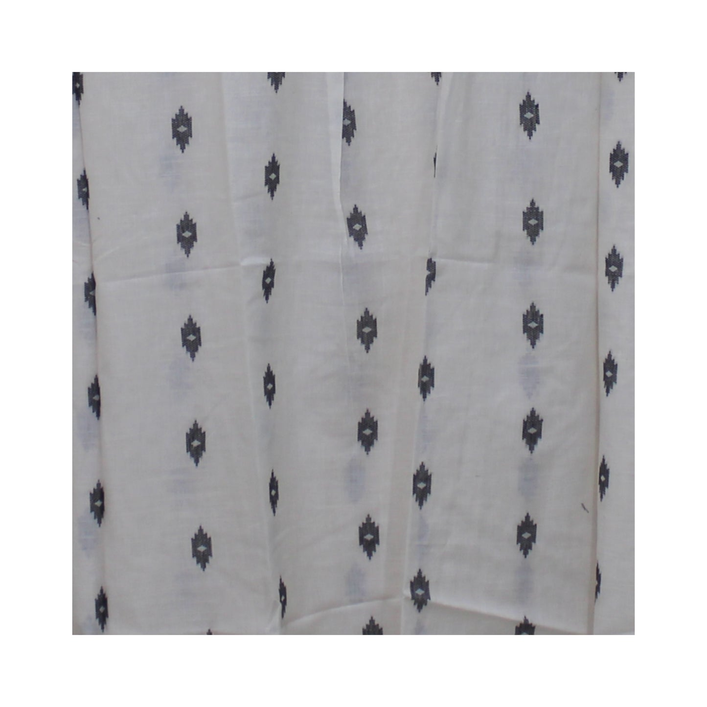 Elegant White Printed Cotton A-Line Kurti with Trousers Set