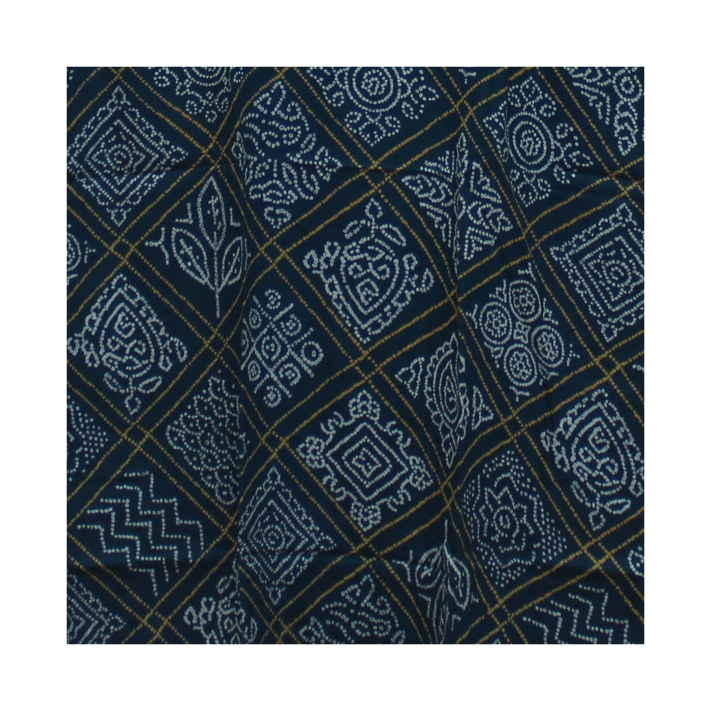 Bandhani Print Kurta with Embroidered Yoke