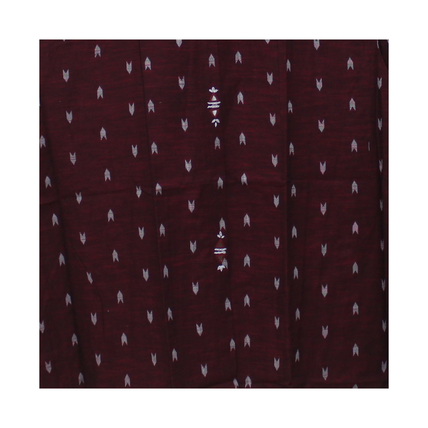 Maroon Cotton Kurti with Mirror Detailing and Side Pockets