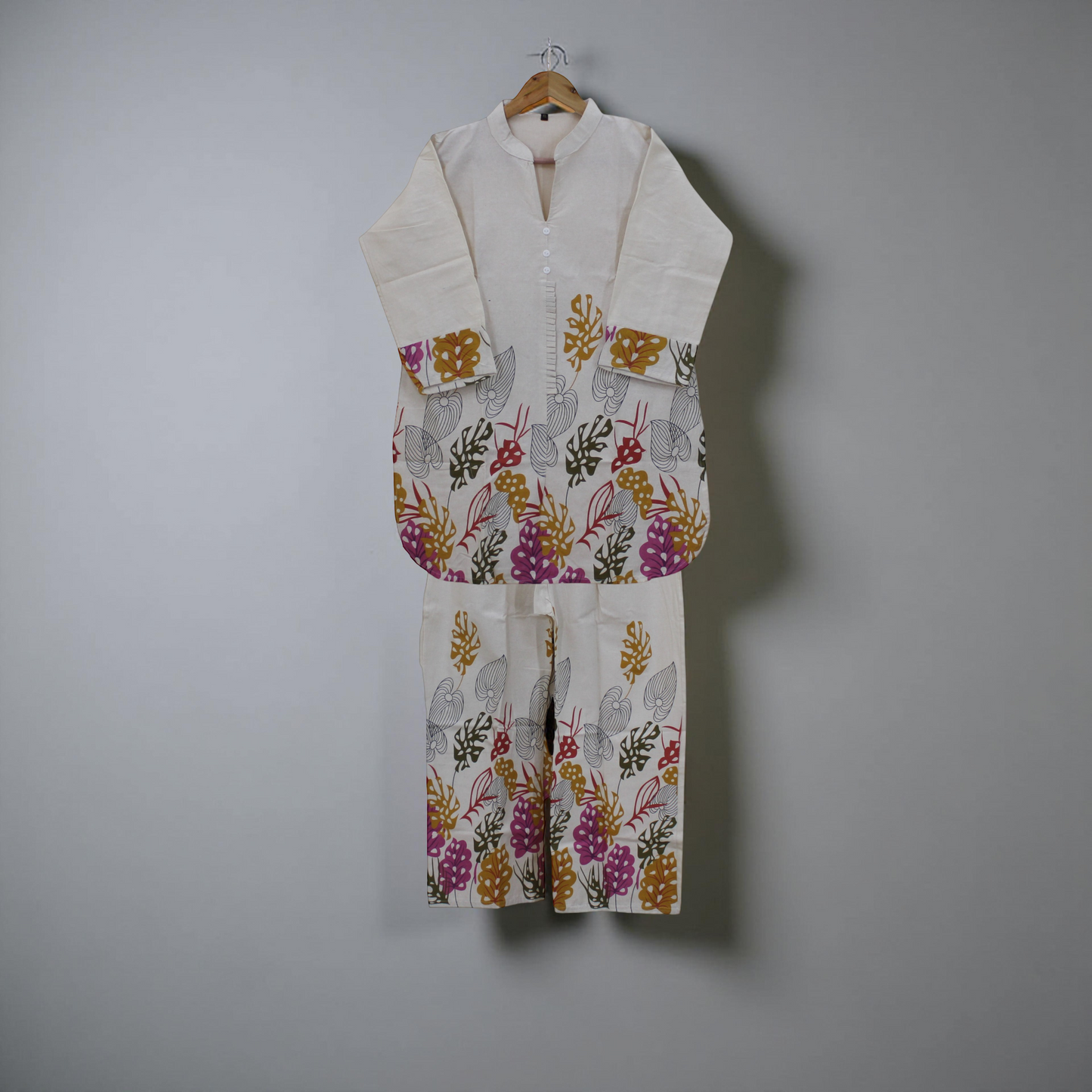Elegant Cream Floral Co-Ord Set